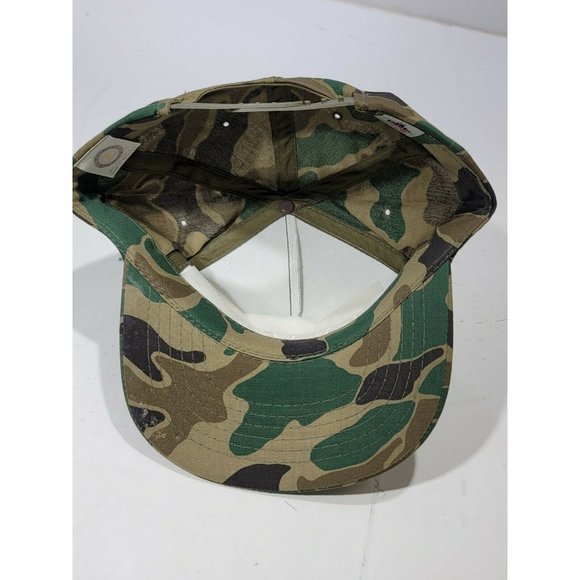 Vtg Young'an Eagle USA AirFreight Embroidered Green Camo Snapback Trucker Hat - Picture 8 of 10